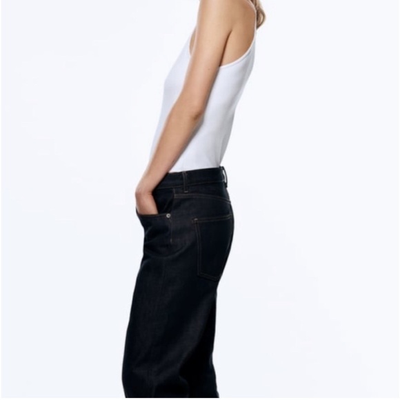 Zara | NWT White Racer Back Snap Gusset Stretch Bodysuit Tank Top S - Picture 5 of 8